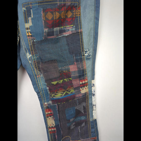 NWT L.A.M.B. x BURTON Womens Sz XS Snowboard Buju Cargo Pants Denim Print - Picture 5 of 7